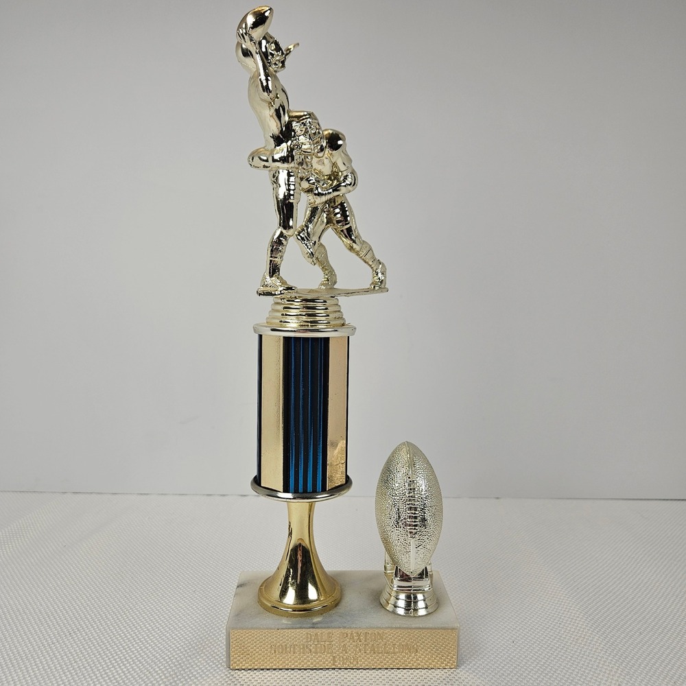 Vintage 1988 Southside Stallions Football Trophy Gold Blue